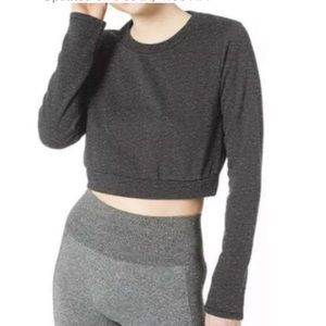 ALO dark grey elite cropped sweatshirt